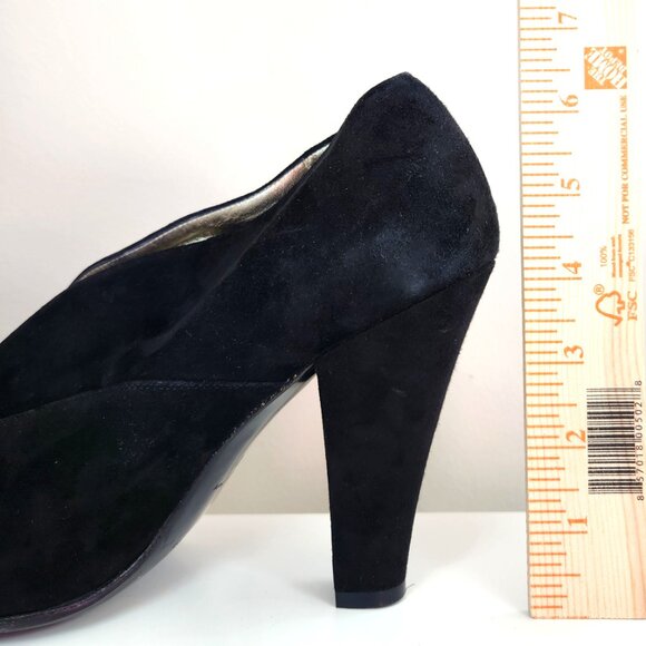 MARC JACOBS Suede Black Booties Made In Italy Size 41 Euro / US 11 Shoes Heels - Picture 15 of 16